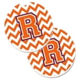thumbnail image 1 of Carolines Treasures CJ1062-RCARC Lettre R Chevron Orange & Regalia Ensemble de 2 Porte-Gobelet Voiture Coaster, 1 of 1
