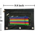 thumbnail image 2 of Trousse en Tissu avec 3 Trous pour Classeur, Noir, Ensemble de 2, 2 of 5