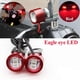 thumbnail image 4 of 2 x DC 12V Red DRL Motorcycle Rearview Mirror Eagle Eye 3 LED Flash Strobe Light Waterproof Aluminum Safety Signal Lights, 4 of 5