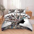 thumbnail image 3 of Abstract Art Comforter Sets King Size All Season Bed Set Soft Bedding Sets Character Portrait Bedding Quilt for Kids Teen Girls 1 Comforter+ 2 Pillowcases, 3 of 14