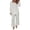 White, variant on 2 Piece Sets for Women Linen Button Down Shirt Wide Leg Pant 2-Piece Business Casual Co-ord Set,Sizes S-2XL