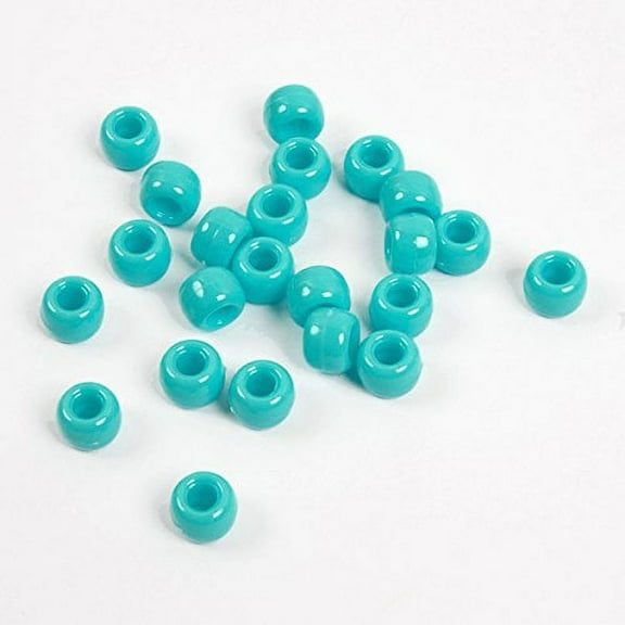 JOLLY STORE Crafts Light Turquoise Pony Beads 9x6mm 500pc Made in the USA