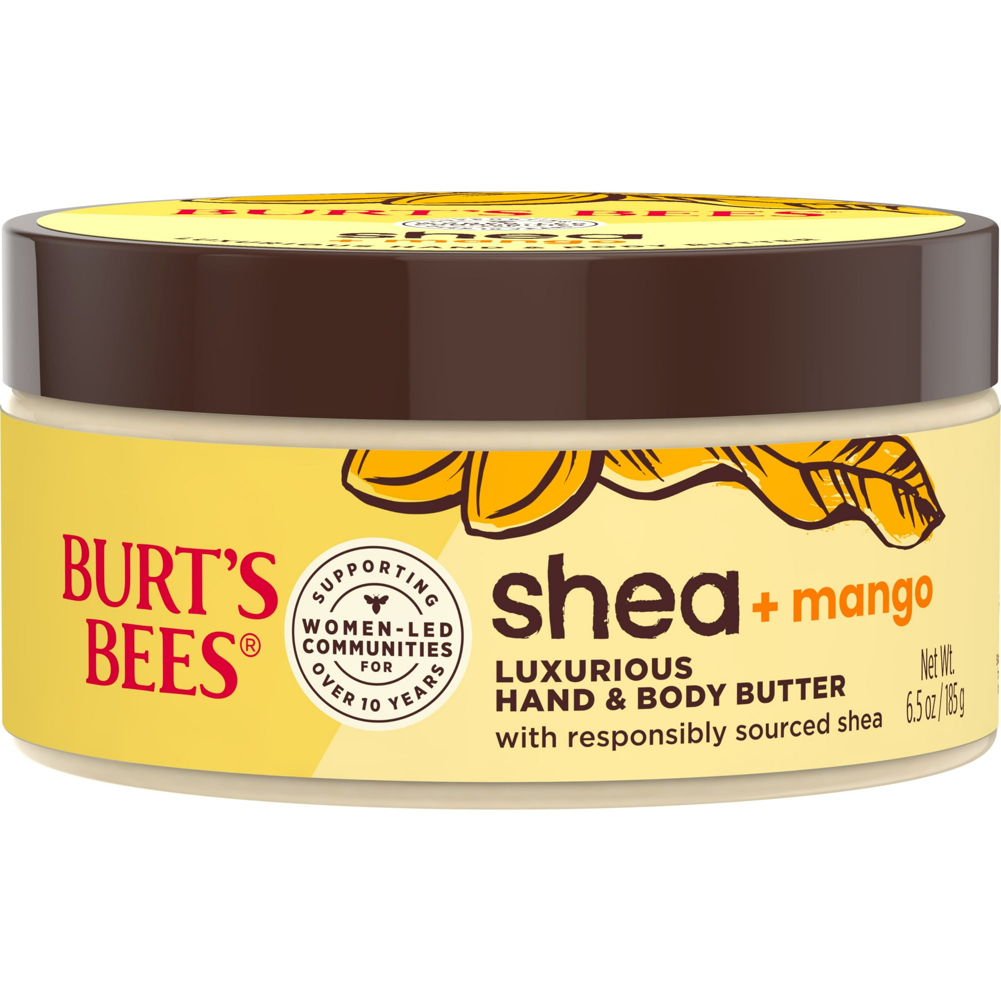 Burt's Bees Shea + Mango Hand Butter and Body Butter, 1-Pack, 6.5 oz.