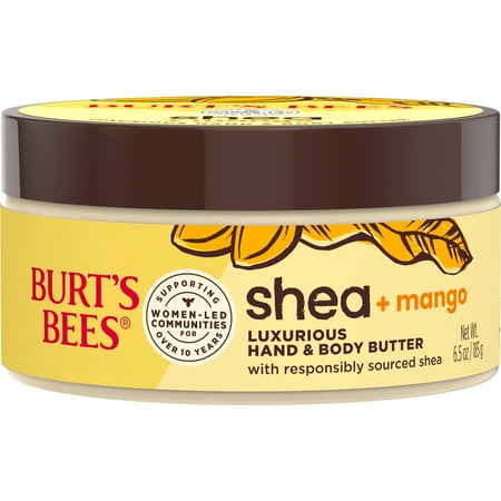 Burt's Bees Shea + Mango Hand Butter and Body Butter, 1-Pack, 6.5 oz.