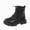 A4-Black, variant on Girls Fall Winter Boots Toddler Girls Leather Boots Children's Soft Bottom Short Boots