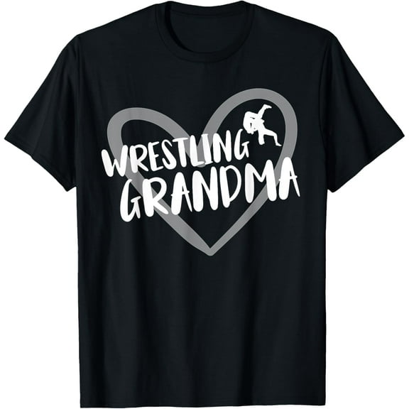Playful Comfort Tee - Wrestling Grandma Heart Funny Wrestler T-Shirt