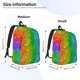 thumbnail image 2 of Disketp Glitter Rainbow print Canvas Backpack Lightweight Travel Daypack Student Rucksack Laptop Backpack-, 2 of 5