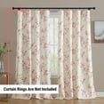 thumbnail image 3 of THD Yasmine Floral Room Darkening Rod Pocket Light Filtering Curtain Panels - Set of 2, 3 of 7
