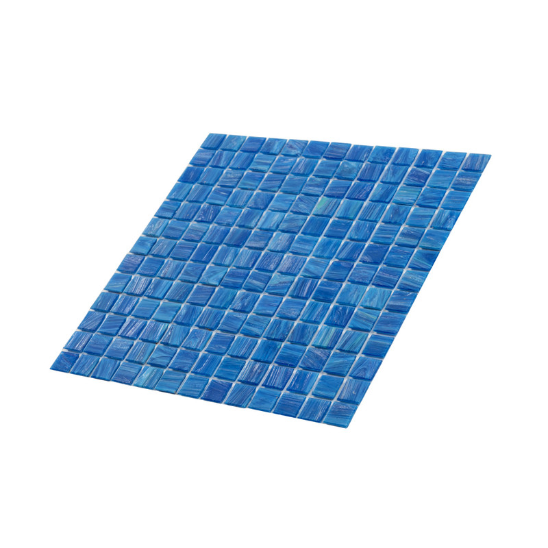 Celestial 12 in. x 12 in. Glossy Trypan Blue Glass Mosaic Wall and Floor Tile (20 sq. ft./case) (20-pack)