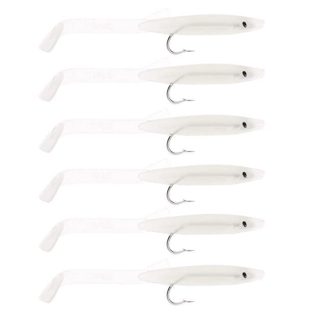 Señuelo de pesca de anguila suave ligero y portátil señuelo de pesca con anzuelo de acero inoxidable cebos biónicos Perla blanca Soledad Cebo artificial del señuelo de la pesca