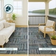 thumbnail image 4 of Addison Rugs Chantille Indoor/Outdoor Transitional Geometric Teal Machine Washable Rectangle Rug, 5' x 7'6", 4 of 8