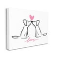 thumbnail image 3 of Stupell Industries Love Typography Two Dogs Kissing Line Doodle Canvas Wall Art, 30 x 24, Design by Anna Whitham, 3 of 5