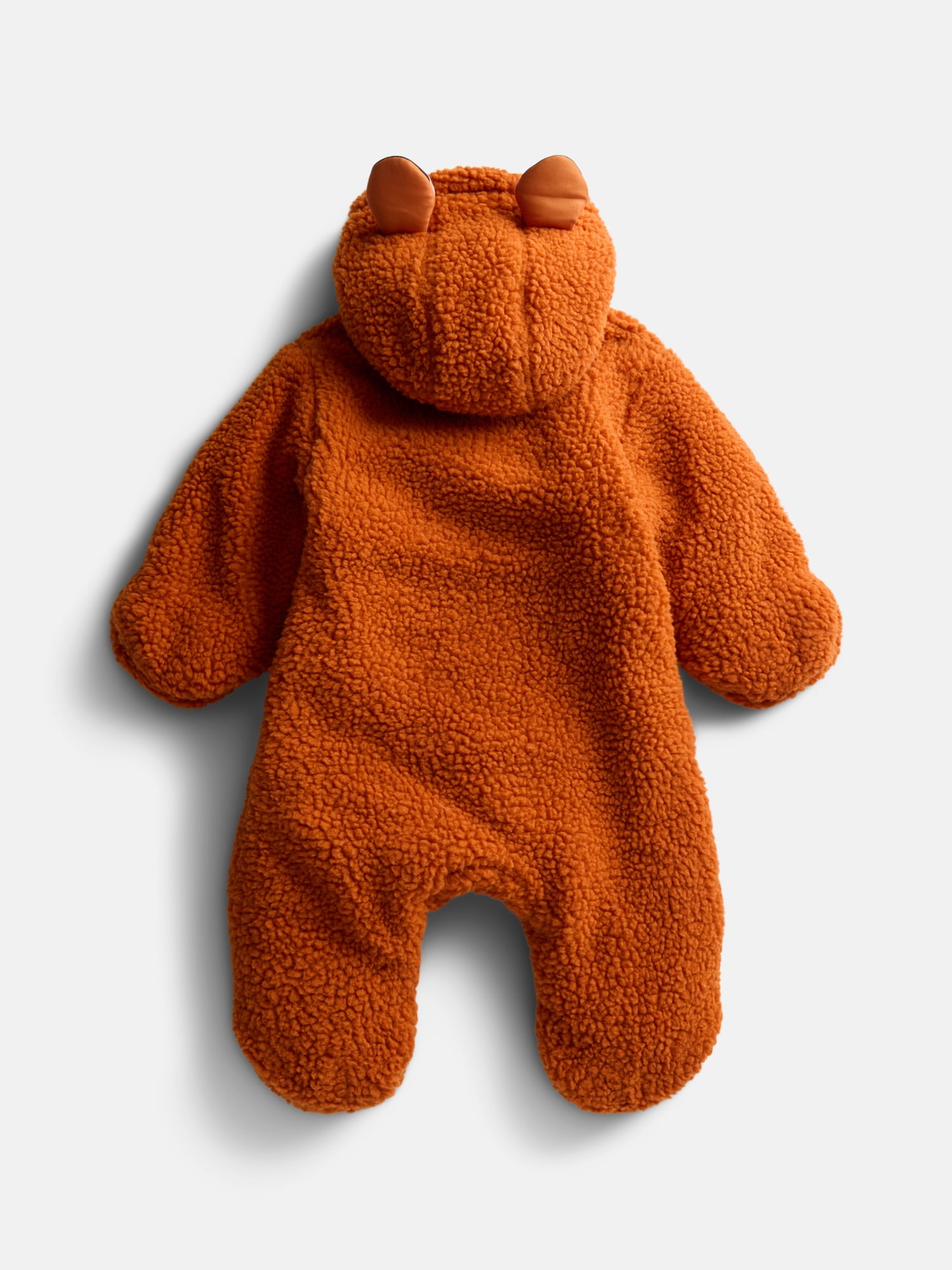Bambi Infants Faux Shearling Full Zip Hooded Bodysuit, Sizes 0-9 M