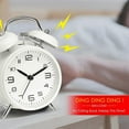 thumbnail image 5 of Twin Bell Alarm Clock with Backlight, 4" Stereoscopic Dial, Battery Operated Loud Alarm Clock, No Ticking, Noiseless, Retro Bell Alarm Clock, Quartz D, 5 of 5