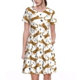 thumbnail image 1 of Balery Leopard Print Vestidos sueltos de manga corta para mujer, vestidos de verano 2025, vestidos casuales de corte A con vuelo., 1 of 6