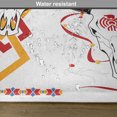 thumbnail image 6 of Ambesonne Tattoo Place Mats Set of 4, Bulls Head with Feather, Standard Size, Red Yellow and White, 6 of 6