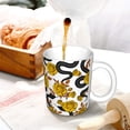 thumbnail image 3 of Disketp Snake And Rose Large Coffee Mug with Handle Tea Cup Novelty Coffee Cup for Men Women Office Work, 3 of 6