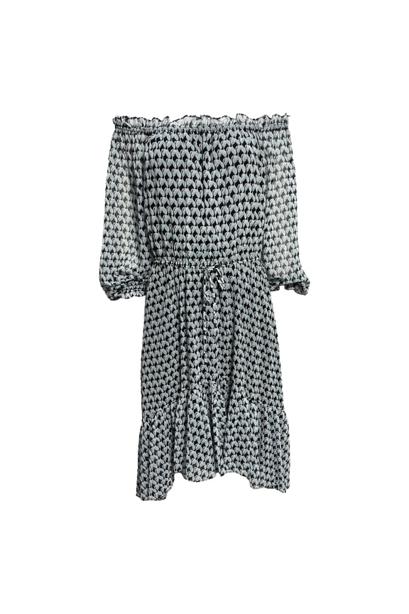 Pre-Owned Diane von Furstenberg Printed Knee Length Dress in Multicolor Silk