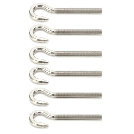 

Zerone 10Pcs Eye Screw 304 Stainless Steel Open Bolt Hook Eyelet Threaded Screws Hardware Open Hook
