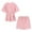 Pink, variant on Aueoeo Women Two-Piece Pajamas Set Kimonos Sleepwear Cotton Bathrobe Tops Comfy Belted & Short Loungewear Loose Fits Pjs Set Green L