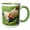 Green/White, variant on 3drose, Colorful Rooster., 11oz Two-tone Yellow Mug
