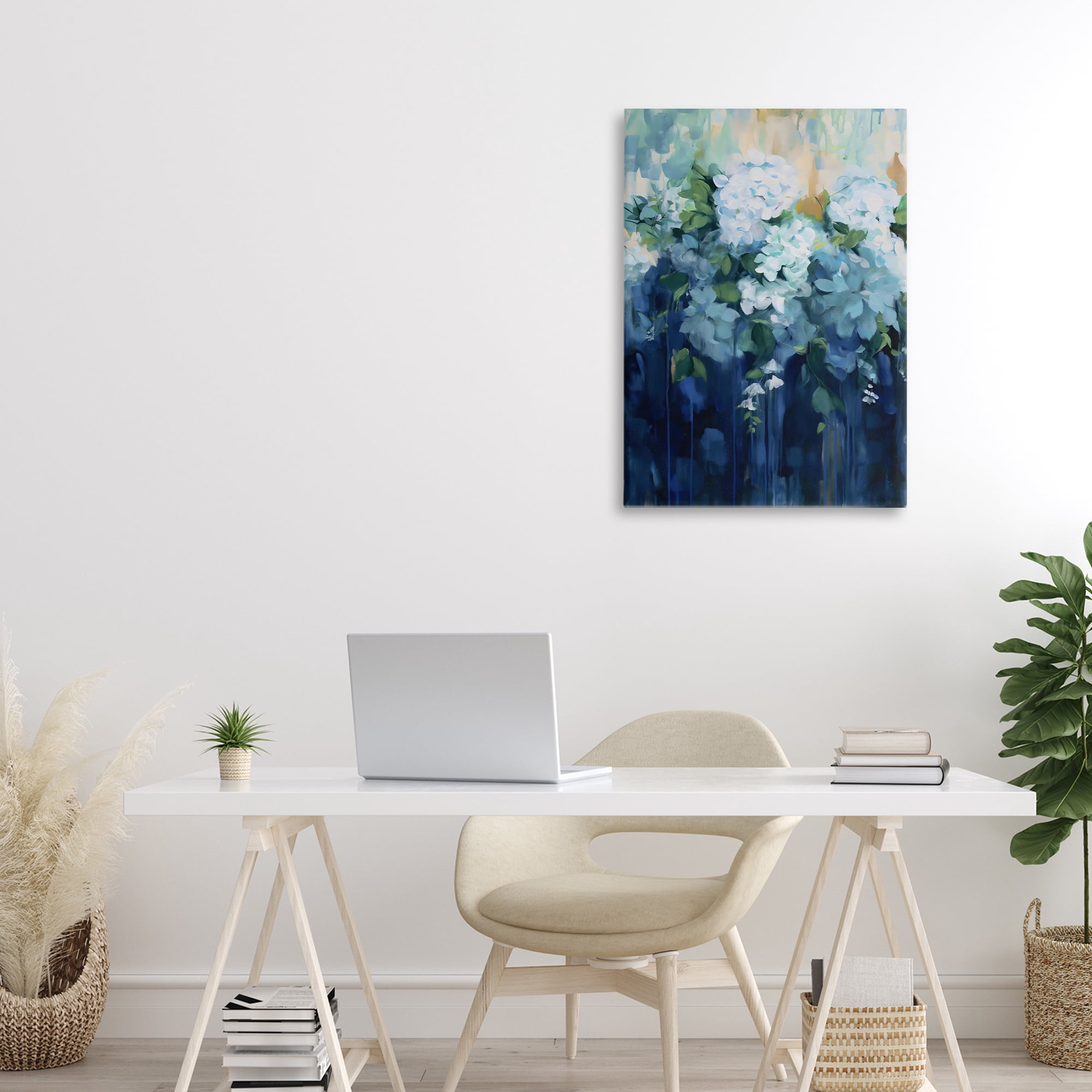 Stupell Industries Lush Blue Hydrangea Abstract Canvas Wall Art, design by Gina Kelly