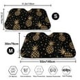 thumbnail image 7 of Lsque Gold Glitter Pineapples Car Windshield Sun Shade | Accordion Folding Style Auto Shade for Car Truck SUV Van | Blocks UV Rays Sun Visor Protector | Medium, 7 of 7