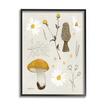Stupell Industries Autumn Foliage Assortment Wild Mushrooms Flowers Plants,16 x 20, Design by Kelley Talent
