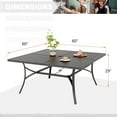 thumbnail image 6 of Sophia & William Metal 60" x 60" Patio Outdoor Square Dining Table for 8, Black, 6 of 6