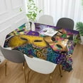 thumbnail image 5 of 54"x72" Mardi Gras Tablecloth, Waterproof Washable Polyester Square Table Cover, Durable Tablecloth for Kitchen Dining Table Party Decor, 5 of 7