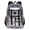 Black, variant on Clear Backpack, Purple Transparent PVC, Heart Zipper Pull, Multiple Pockets, Adjustable Padded Straps