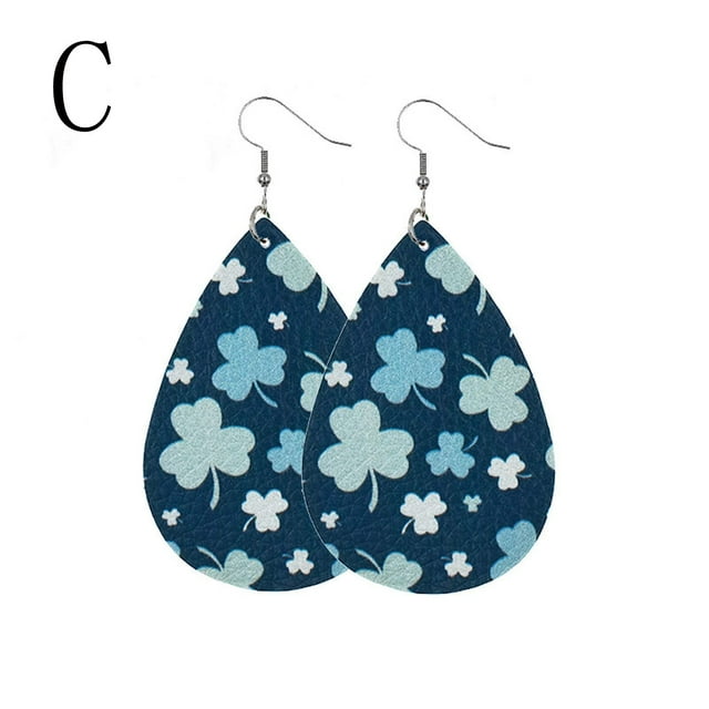 Iumwxz St. Patrick Earrings Green Drop-shaped Earrings Jewelry Woman's Holiday Gift