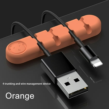 Harlier Cable Holder Clips Cable Management Cord Organizer USB Charging Clips Silicone Self Adhesive Wire Holders for Office Home Desktop USB Charging Cable Power Cord Mouse Cable