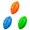 Blue 1PCS & Color A 1PCS & Green 1PCS, variant on Squeaky Dog Toys for Chews: Rubber Puppy Chew Balls with Squeaks Virtually Indestructible and Durable Pet Toy for Medium and Large Breeds, Green 1PC