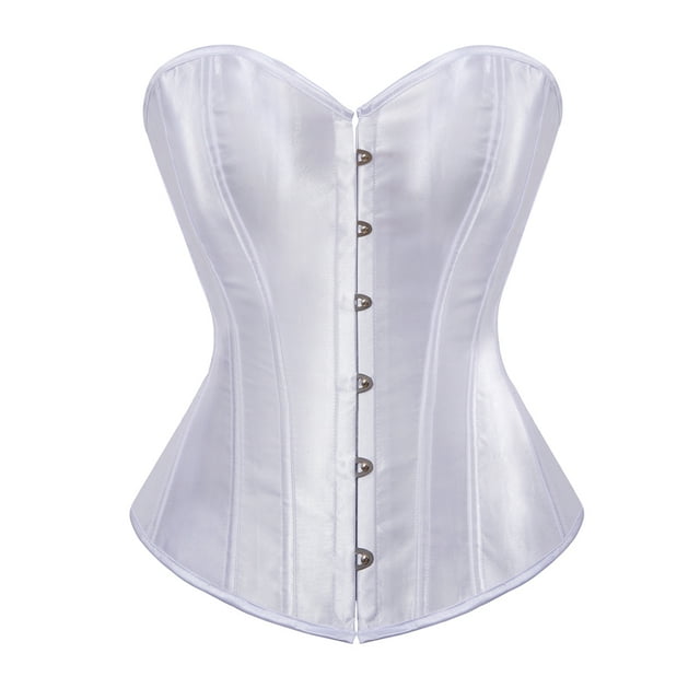Grebrafan Boned Corsets Bustier Top Femmes White S