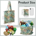 thumbnail image 4 of Bohemian Geometric Plaid Reusable Grocery Tote - Spacious Washable Bag with Durable Design, 4 of 5