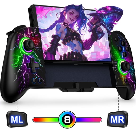 EUROA Switch Joycon Controller, Switch Controller for Nintendo Switch/OLED with Programmable, Turbo, Vibrations Function