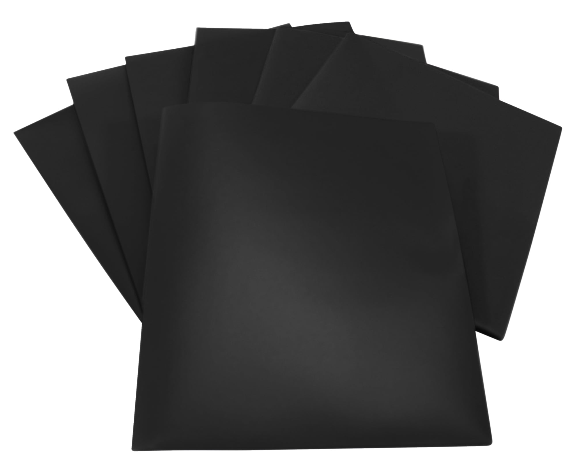 School Smart 2019631 Heavyweight Two-Pocket Poly Folder, Black - Pack of 25