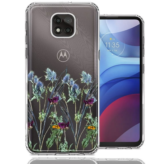 MUNDAZE For Motorola Moto G Power 2021 Country Dried Flowers Design Double Layer Phone Case Cover