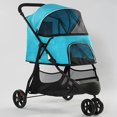 thumbnail image 1 of Outdoor Breathable Pet Stroller, Easy To Carry Foldable Deluxe Dog Stroller With 3 Wheels, 1 of 5