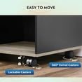 thumbnail image 6 of 3 Drawer Mobile File Cabinet, Wood Lateral Filing Cabinet, Printer Stand with Open Shelves for Home Office, Greige, 6 of 6