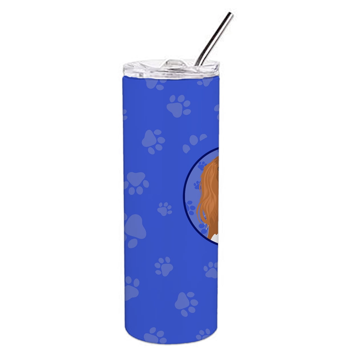 Carolines Treasures WDK1115TBL20 Cavalier King Charles Spaniel Blenheim Design1  Stainless Steel 20 oz Skinny Tumbler