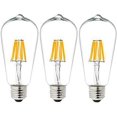 thumbnail image 1 of GFDYREE LED Vintage Edison Bulb, Dimmable, ST64 ST19 6W (60W Equivalent), LED Filament Bulb, 550 Lumen, 4000K (Daylight White), Medium Base E26, CRI 85+ (Pack of 3), 1 of 5