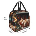 thumbnail image 2 of KLL Cat Asleep Among Flowers Print Insulated Lunch Bag Women, Reusable Cute Tote Lunch Box for Adult & Men, Leakproof Cooler Lunch Bags for Work Office Travel Picnic, 2 of 6