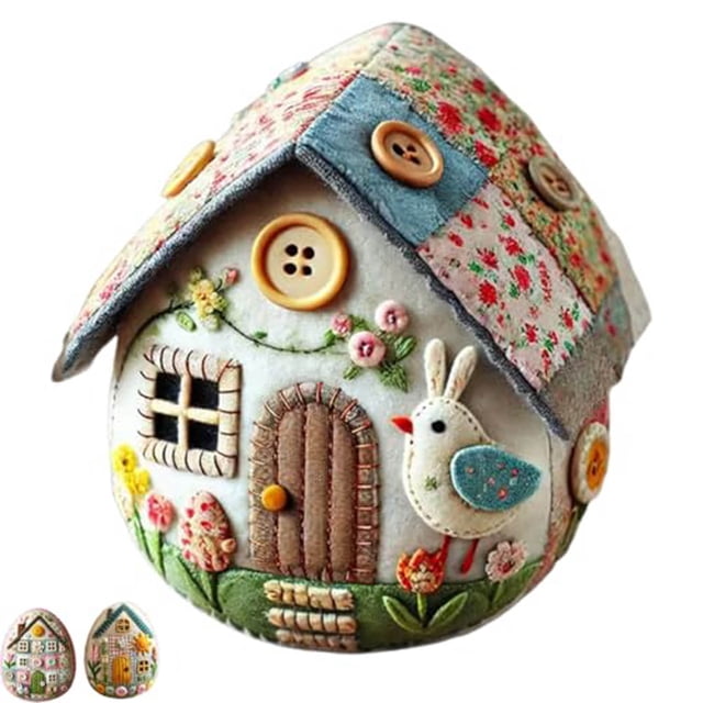 Patchwork Egg DIY DIY Patchwork Egg Chick Craft With Material Package Instructions Handmade Embroidered Easter Eggs Home Easter Eggs 10ML