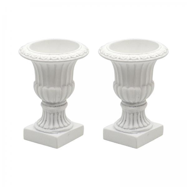 Jardinera de casa de muñecas,Mini urnas a escala 1:12 para el jardín de la casa de muñecas,Accesorios para casas de muñecas Mini urna jardinera,Casa de muñecas Urnas Jardineras Pedestal