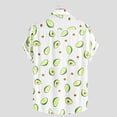 thumbnail image 3 of JINMGG Mens Tops under $5,Mens Funny Printed Turn Down Collar Short Sleeve Casual Shirts,White M, 3 of 7