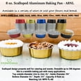 thumbnail image 3 of KitchenDance Disposable Aluminium 8 oz. Individual Cake Cups/Dessert Pans. #A8P (with Lids, Red, 100), 3 of 5