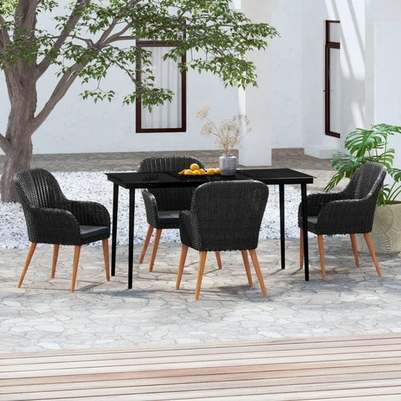 vidaXL Patio Dining Set Outdoor Dining Set Table and Chair Set for Garden