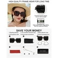 thumbnail image 5 of OCCI CHIARI Sunglasses Reading Glasses Large Sunglass Readers 2.75 for Women Anti Blue Light UV Protection Outdoor 1.0 1.25 1.5 1.75 2.0 2.25 2.5 2.75 3.0 3.5 (Gray, 2.75) Acrylic Lens, 5 of 6